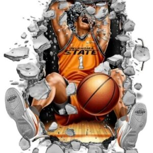 Oklahoma State Cowboys Decal Wallcrasher Basketball 11 Inch