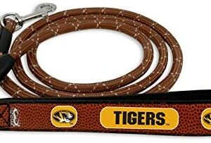 Missouri Tigers Pet Leash Leather Frozen Rope Baseball Size Medium