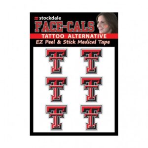 Texas Tech Red Raiders Tattoo Face Cals