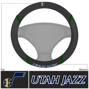 Utah Jazz Steering Wheel Cover Mesh/Stitched
