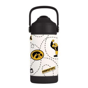 Iowa Hawkeyes Kids Bottle 12oz Stainless Steel Mascot