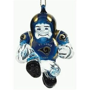 St. Louis Rams Ornament 3 Inch Crystal Halfback CO