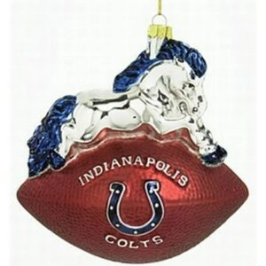 Indianapolis Colts Mascot Football Ornament