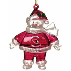 Arizona Cardinals Ornament 2 3/4 Inch Crystal Snowman CO