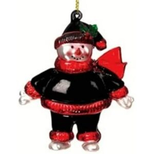 Atlanta Falcons Ornament 2 3/4 Inch Crystal Snowman CO