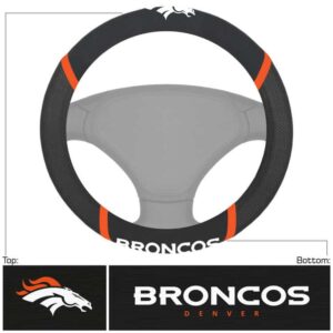 Denver Broncos Steering Wheel Cover Mesh/Stitched