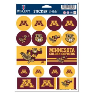 Minnesota Golden Gophers Decal Sheet 5x7 Vinyl