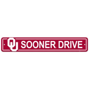 Oklahoma Sooners Sign 4x24 Plastic Street Style CO