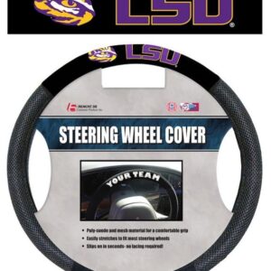 LSU Tigers Steering Wheel Cover Mesh Style CO