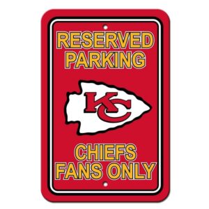 Kansas City Chiefs Sign 12x18 Plastic Reserved Parking Style