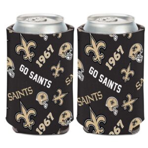 New Orleans Saints Can Cooler Scatterprint Design
