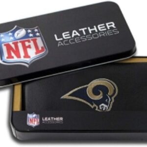 Los Angeles Rams Checkbook Cover Leather/Nylon Embossed St. Louis Throwback CO