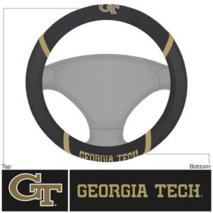 Georgia Tech Yellow Jackets Steering Wheel Cover Mesh/Stitched