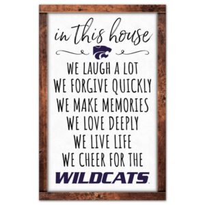 Kansas State Wildcats Sign 11x17 Wood In This House