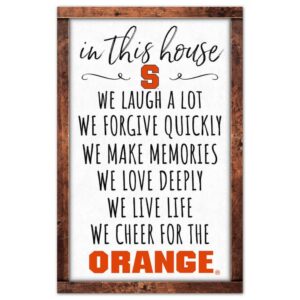 Syracuse Orange Sign 11x17 Wood In This House