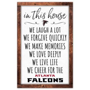 Atlanta Falcons Sign 11x17 Wood In This House