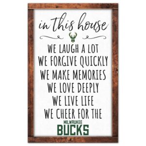 Milwaukee Bucks Sign 11x17 Wood In This House