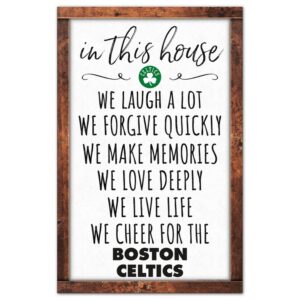 Boston Celtics Sign 11x17 Wood In This House