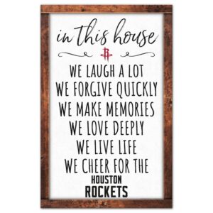 Houston Rockets Sign 11x17 Wood In This House