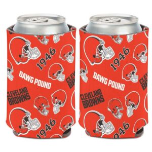 Cleveland Browns Can Cooler Scatterprint Design