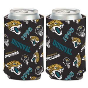 Jacksonville Jaguars Can Cooler Scatterprint Design