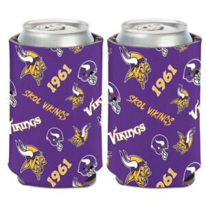 Minnesota Vikings Can Cooler Scatterprint Design