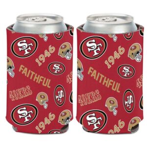 San Francisco 49ers Can Cooler Scatterprint Design