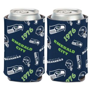 Seattle Seahawks Can Cooler Scatterprint Design