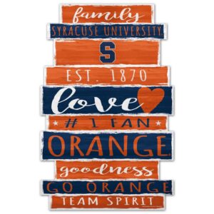 Syracuse Orange Sign 11x17 Wood Family Word