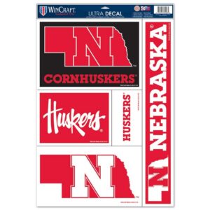 Nebraska Cornhuskers Decal 11x17 Multi Use 5 Piece