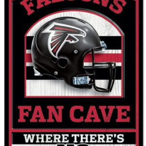 Atlanta Falcons Sign 11x17 Wood Fan Cave Design