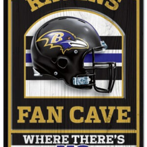 Baltimore Ravens Sign 11x17 Wood Fan Cave Design