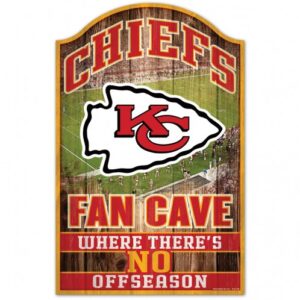 Kansas City Chiefs Sign 11x17 Wood Fan Cave Design