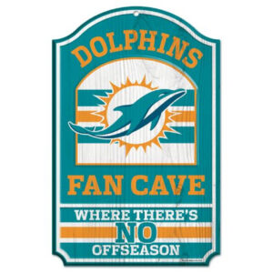 Miami Dolphins Sign 11x17 Wood Fan Cave Design