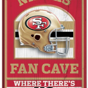 San Francisco 49ers Sign 11x17 Wood Fan Cave Design