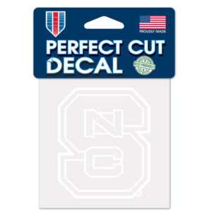 North Carolina State Wolfpack Decal 4x4 Perfect Cut White