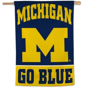 Michigan Wolverines Banner 28x40 Vertical Go Blue Design