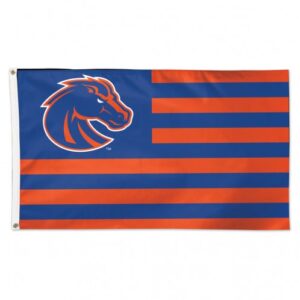 Boise State Broncos Flag 3x5 Deluxe Style Stars and Stripes Design