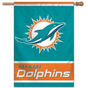 Miami Dolphins Banner 28x40 Vertical
