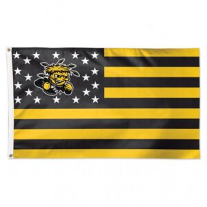 Wichita State Shockers Flag 3x5 Deluxe Style Stars and Stripes Design