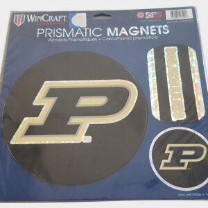 Purdue Boilermakers Magnets 11x11 Die Cut Prismatic Set of 3