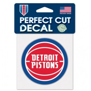 Detroit Pistons Decal 4x4 Perfect Cut Color