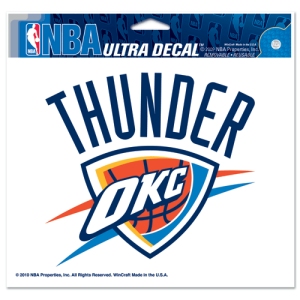 Oklahoma City Thunder Decal 5x6 Multi Use Color