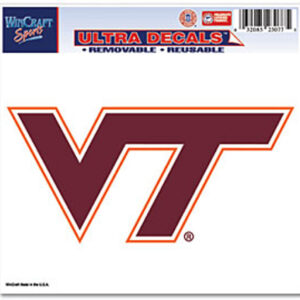 Virginia Tech Hokies Decal 5x6 Ultra Color