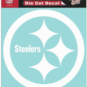 Pittsburgh Steelers Decal 8x8 Die Cut White
