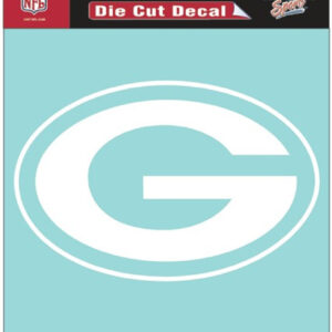 Green Bay Packers Decal 8x8 Die Cut White