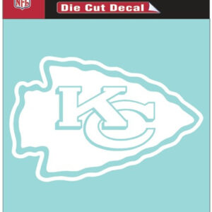 Kansas City Chiefs Decal 8x8 Die Cut White