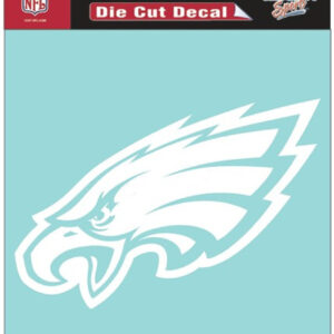Philadelphia Eagles Decal 8x8 Die Cut White