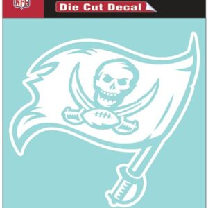 Tampa Bay Buccaneers Decal 8x8 Perfect Cut White