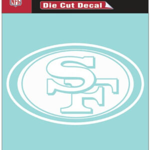 San Francisco 49ers Decal 8x8 Die Cut White